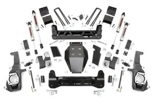 GMC Sierra 3500 HD Suspension Lift Kit - Rough Country - 5 Inch Lift Kit | NTD | V2 - Hammer Black - '11-'19